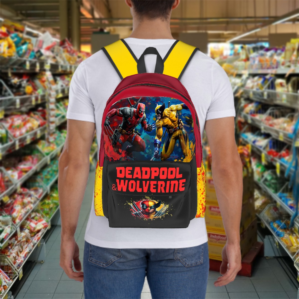 Dead pool and Wolverine School bag