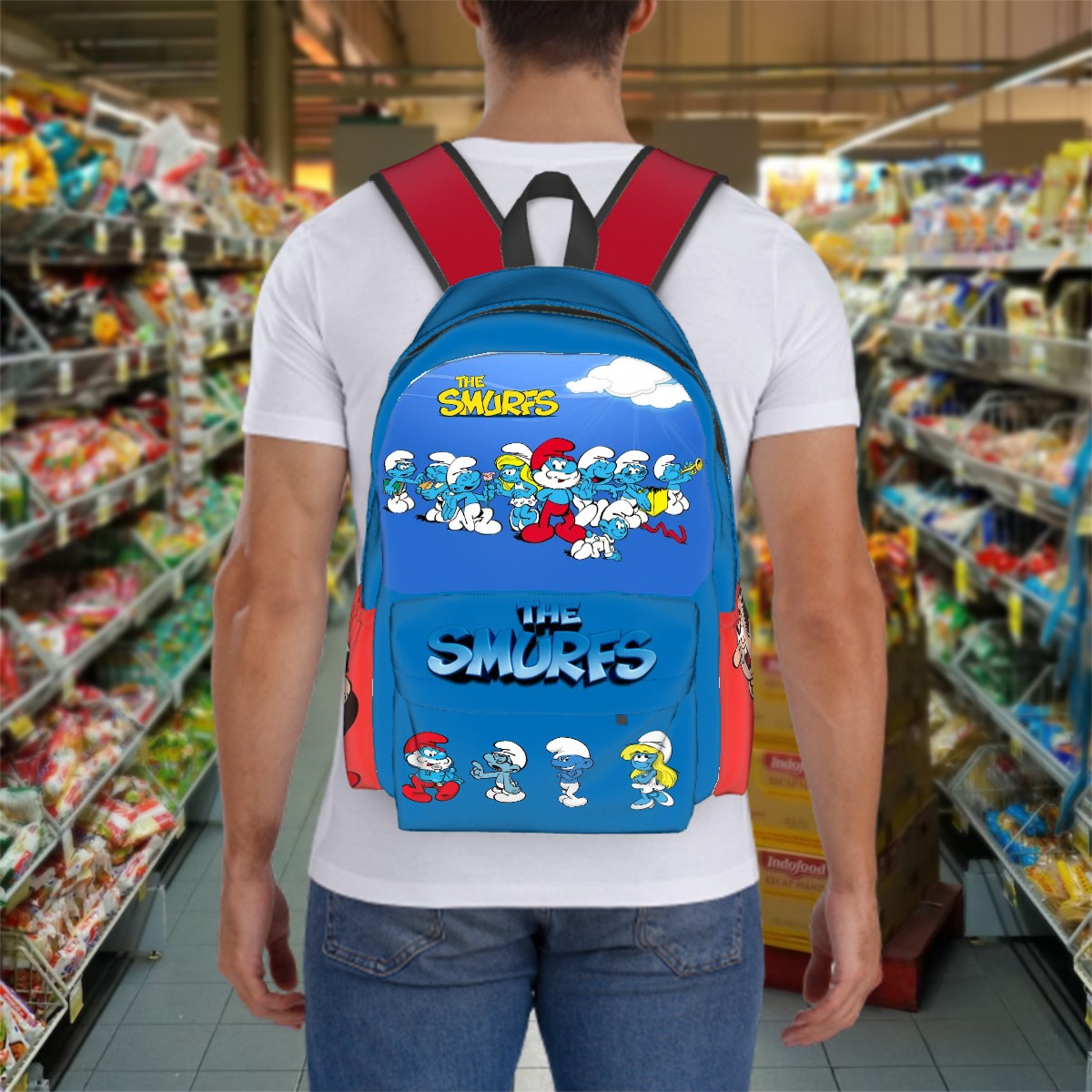 Smurf School Bag